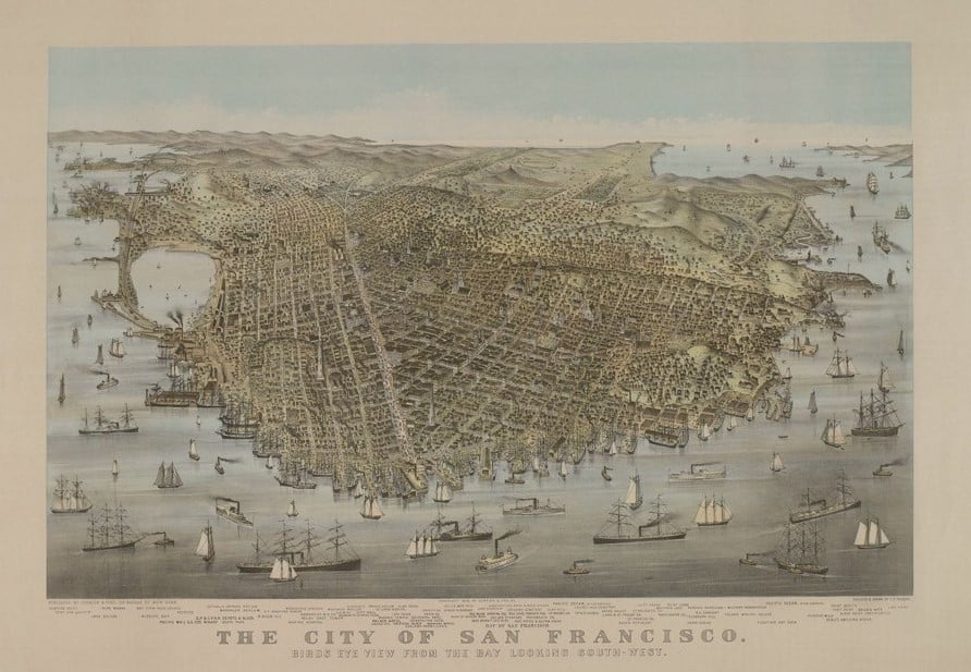 Vue de San Francisco en 1878